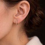 Modernist Graduating Pave Hoop