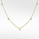 The Delicate Floating Diamond Station Necklace
