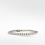 The Everyday Stackable Opal Tennis Silver Bracelet