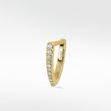 Modernist Graduating Pave Hoop