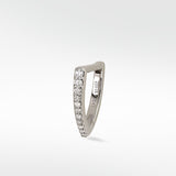 Modernist Graduating Pave Hoop