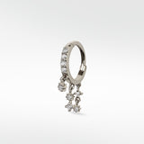 Modernist Celestial Drop Hoop