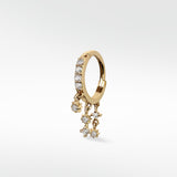 Modernist Celestial Drop Hoop