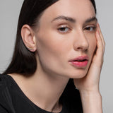 Modernist Linear Diamond Ear Crawler Stud Earring