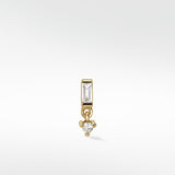Royal Baguette Drop Earring