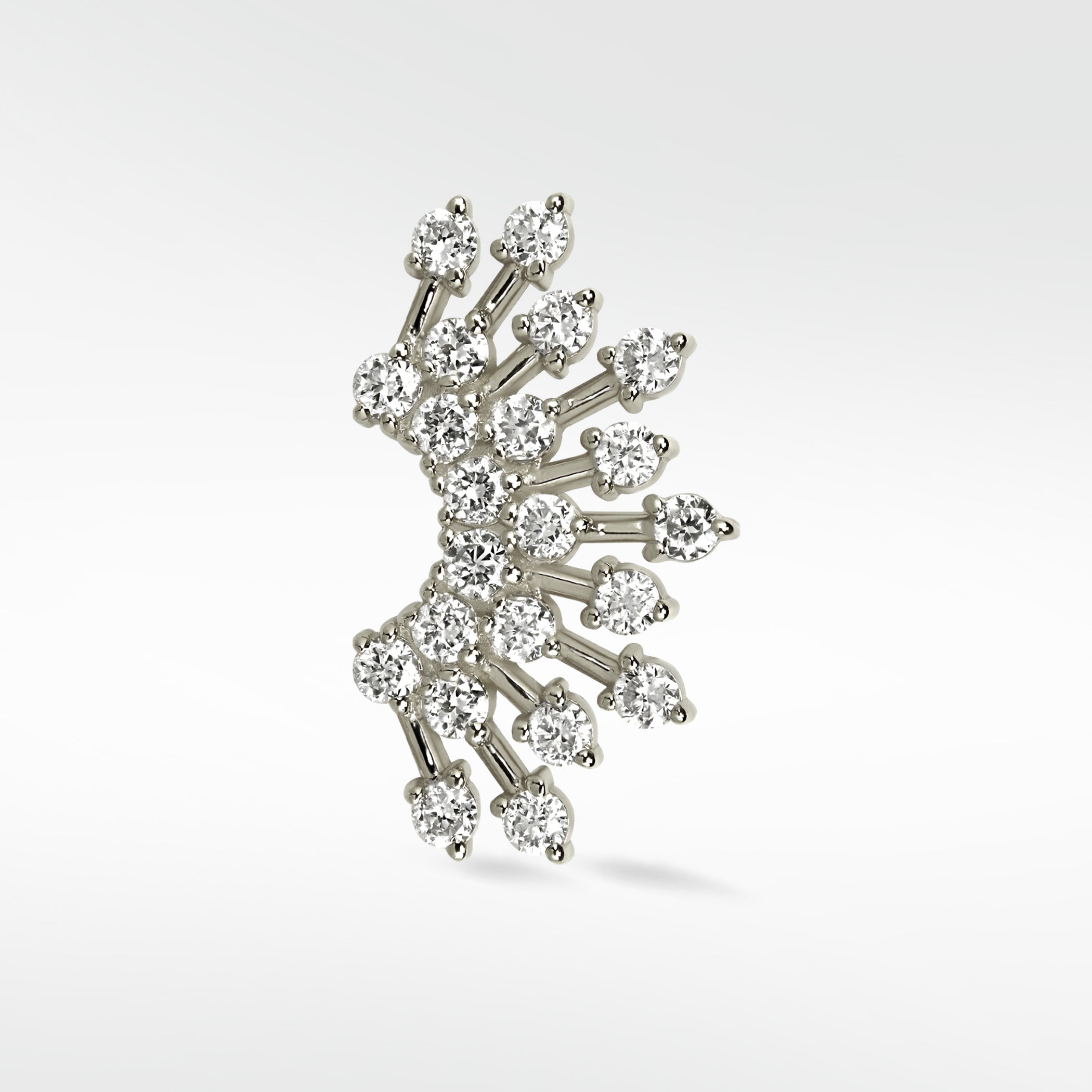 Diamond Sun Rays Tiara Earring