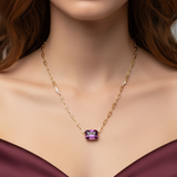 Veto Ignis Violet Statement Necklace
