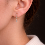 Modernist Celestial Drop Hoop