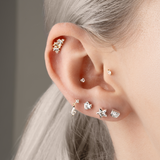 Brilliant Sapphire Coat of Arms Heart Earring