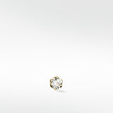 Trillion White Sapphire Stud Earring