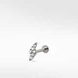 Pendientes de diamantes en forma de rayo