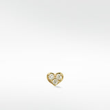 Mini Heart Diamond Stud Earring