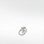 Alicia Diamond Leaf Hoop in 14K White Gold - Lark and Berry