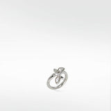 Alicia Diamond Leaf Hoop in 14K White Gold - Lark and Berry