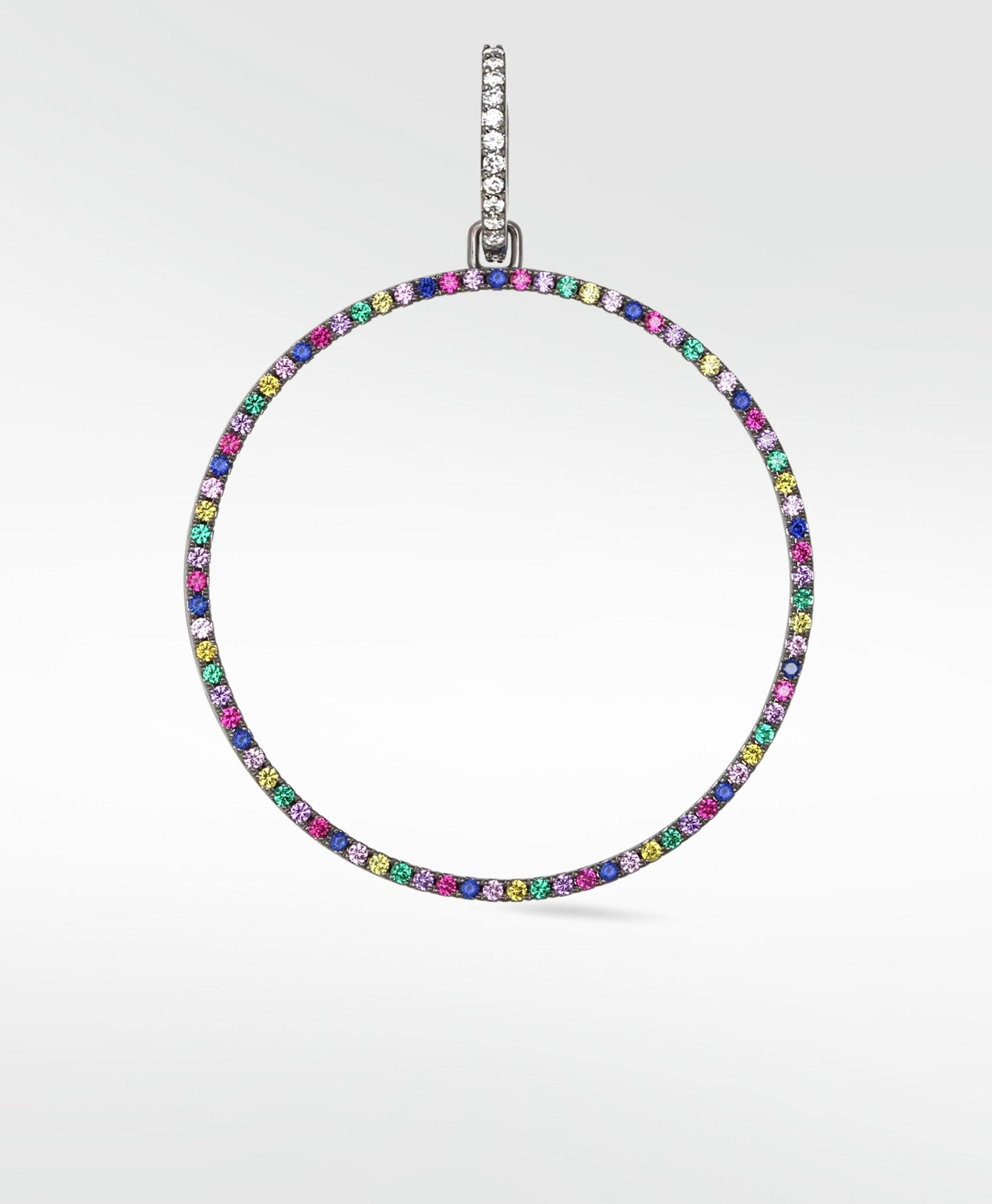 Detachable Rainbow Statement Circular Drop - Lark and Berry