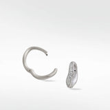 Dune Diamond Small Brushed Hoop