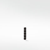 Modernist Black Spinel Pavé Linear Stud Earring