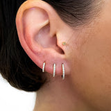 Modernist Diamond Pavé Large Hoop