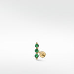 Modernist Labret Earring in 14K Gold - Various Colourways - Lark and Berry