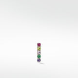 Modernist Pave Rainbow Stud Earring