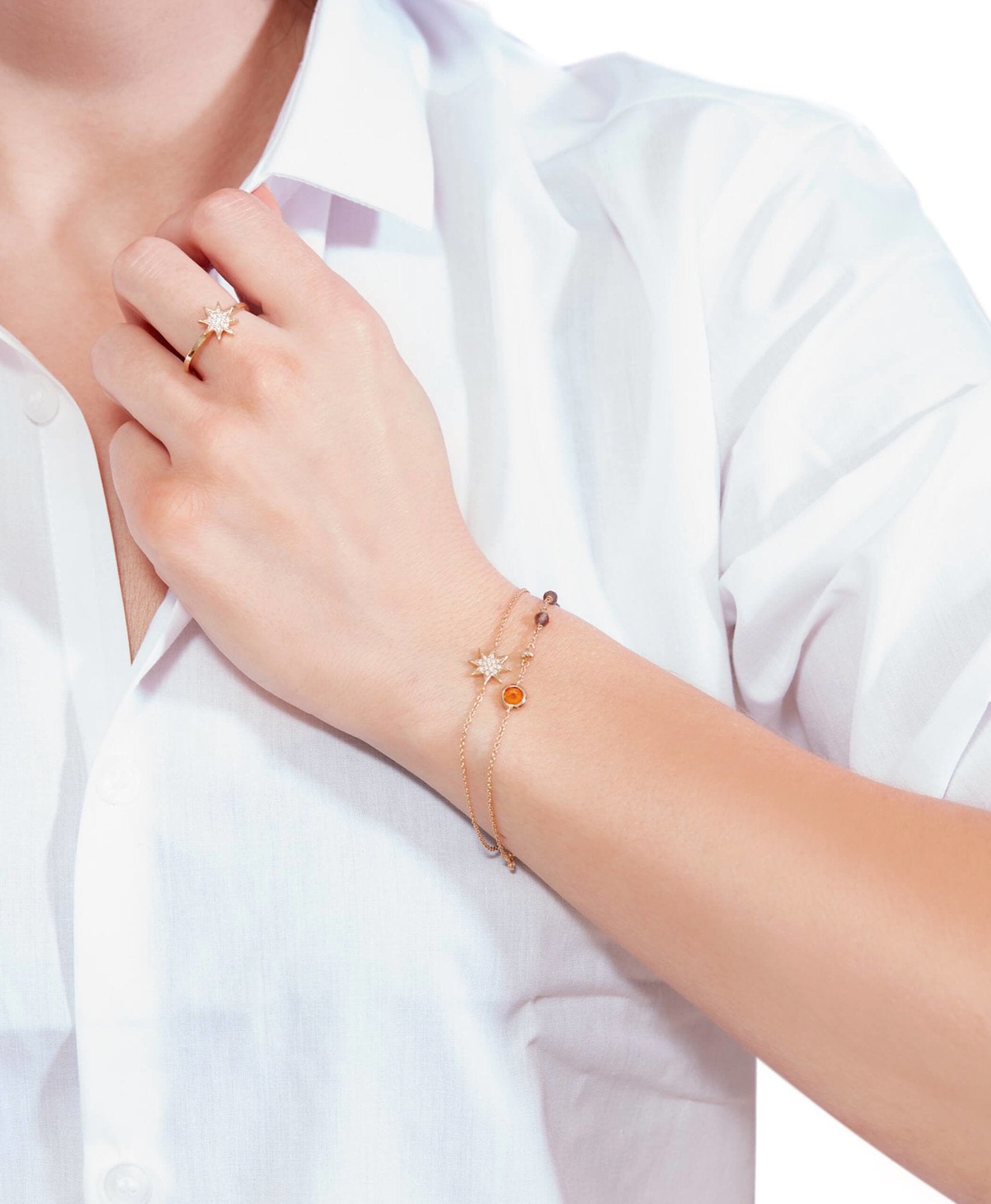 Star Diamond PavŽ Bracelet in 14K Gold - Lark and Berry
