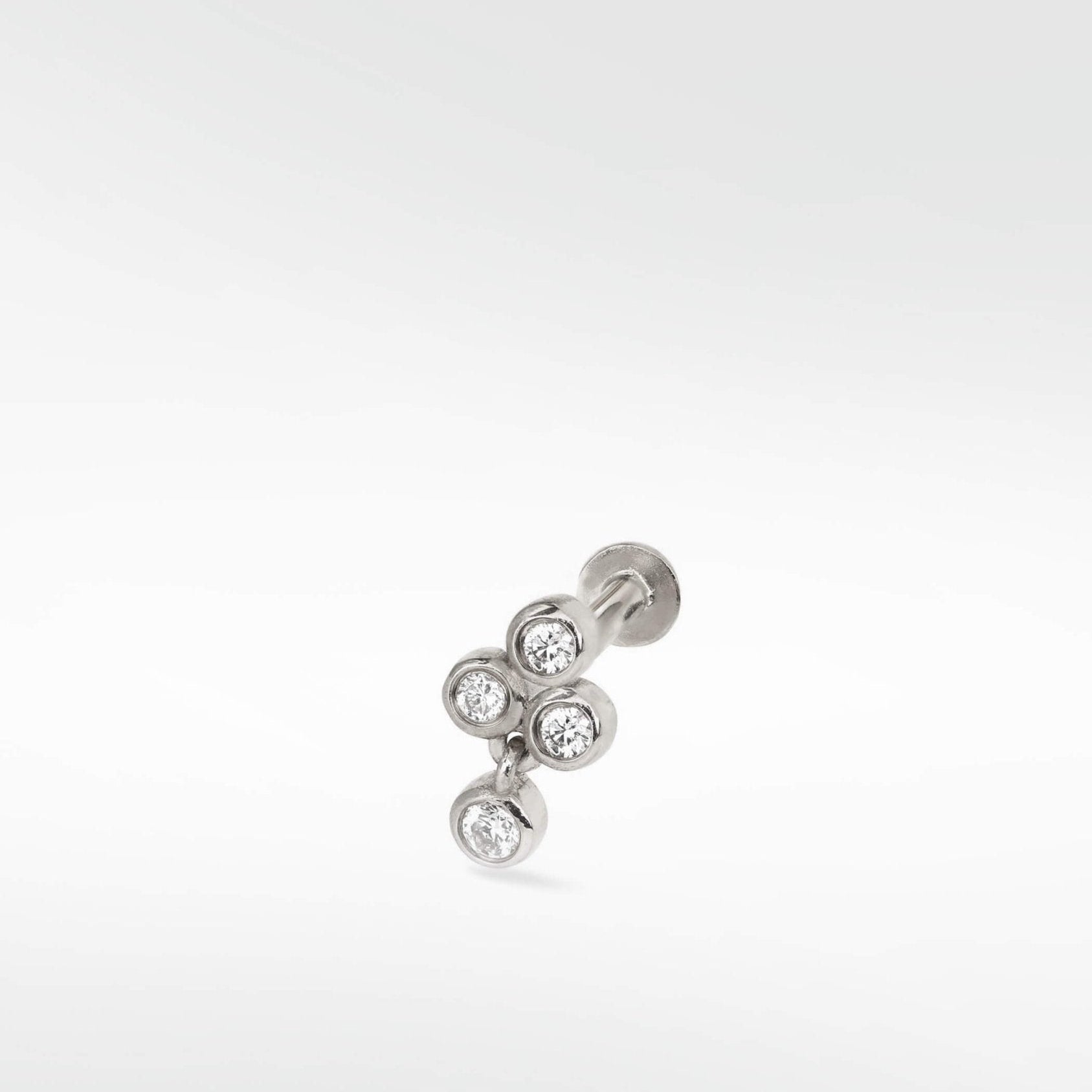 Pendientes de gota de diamante Trio