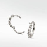 Veto Sapphire and Diamond Large Hoop