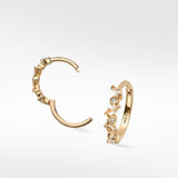 Veto Sapphire and Diamond Large Hoop