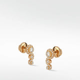 Wave Diamond Stud Earrings in 18K Gold - Lark and Berry